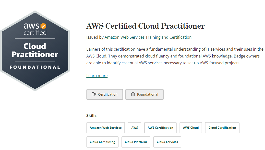 AWS Certified Cloud Practitioner